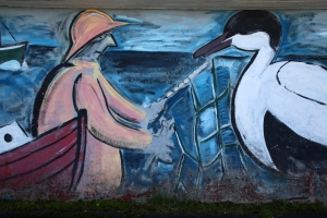 Fisherman with Eider Duck Mural